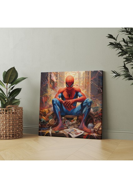 Spiderman Kanvas Tablo - Popüler Kültür Karışımı Duvar Sanatı - Yaratıcı Dokunuşlu Spiderman Sanat Eseri fiyatları