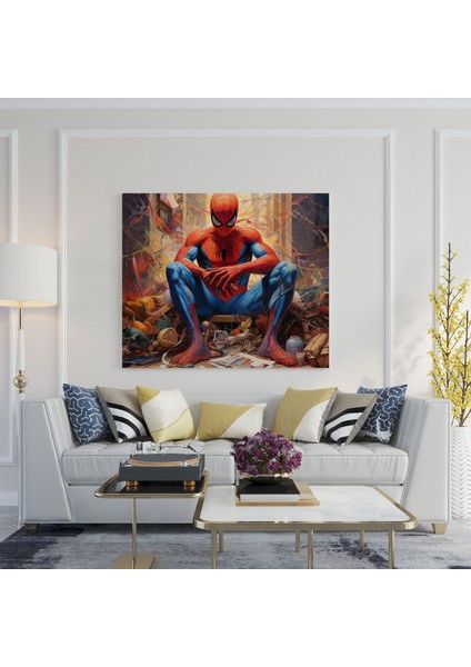 Spiderman Kanvas Tablo - Popüler Kültür Karışımı Duvar Sanatı - Yaratıcı Dokunuşlu Spiderman Sanat Eseri modelleri