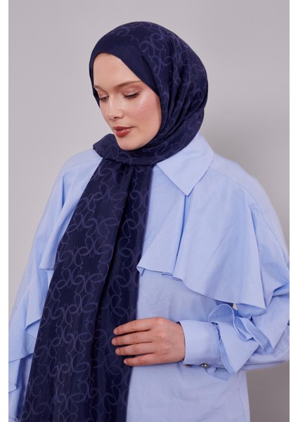 Lacivert Geometrik Desen Grazia Şal fiyatları