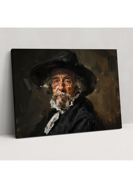 Rembrandt Portre Kanvas Tablo - Rembrandt Duvar Sanatı Ev Dekorasyonu