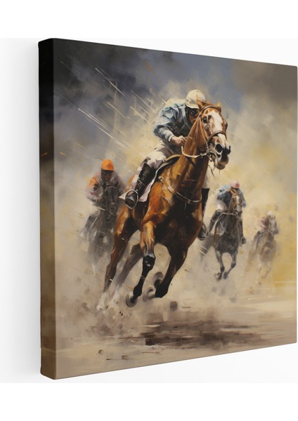 At Binicilik Zarafeti Kanvas Tablo