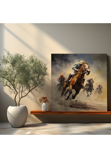 At Binicilik Zarafeti Kanvas Tablo fiyatları