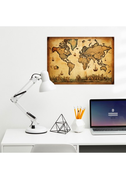 Eski Dünya Haritası Duvar Dekorasyonu - Dünya Haritası Duvar Dekorasyonu Dokular Detaylar fiyatları
