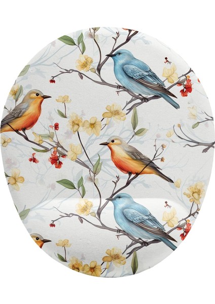 Fikirler Kuş Desenli Bilek Destekli Mouse Pad