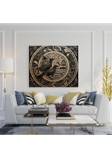 Rönesans Kanvas Tablo: Ince Işlemeli Ahşap Oyma - Rönesans Ince Detaylar Kanvas Duvar Sanatı modelleri