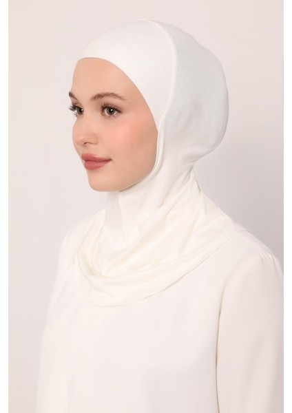 Ekru Hijabchi Boyunluklu Bone