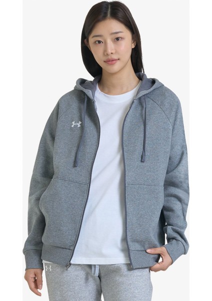 Rival Fleece FZ Hood Erkek Gri Sweatshirt.025