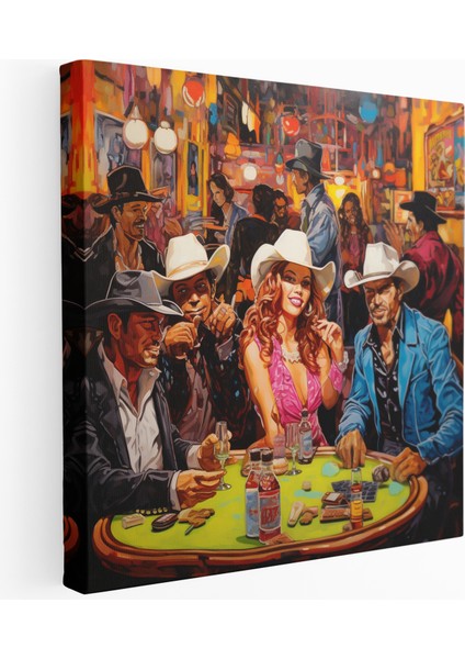 Canlı Salon Hikayeleri Kanvas Tablo