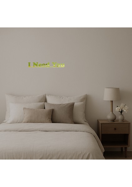 I Need You Sanatsal Altın Aynalı Tablo - ASOY9780-7648 fiyatları