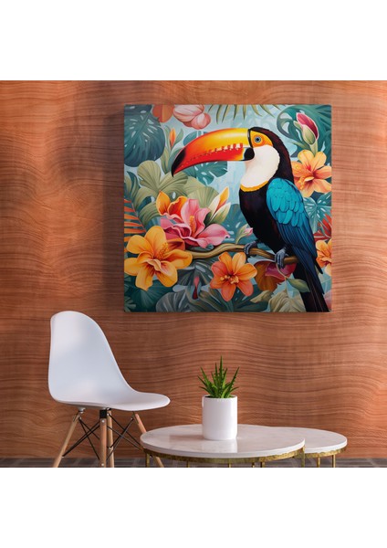 Mavi Orman Manzaralı Cam Tablo - Dekoratif Duvar Sanatı fiyatları