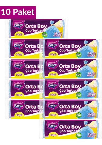 Güçlü Orta Boy Çöp Torbası 10 x 15'li fiyatları