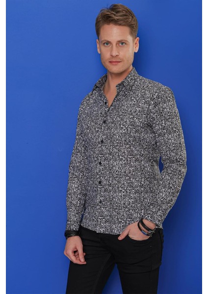 G 1541 Slim Fit Siyah Klasik Gömlek fiyatları