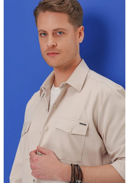 G 1534 Slim Fit Taş Klasik Gömlek fiyatları