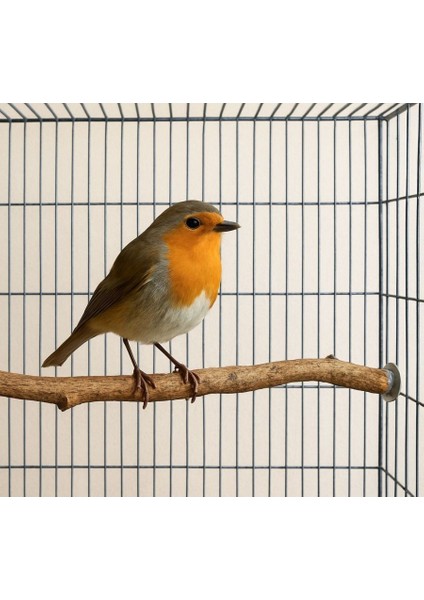 Doğal Ağaç Tünek Burgulu Tek Dal 27,5 cm – Kuşlar Için Doğal Konfor