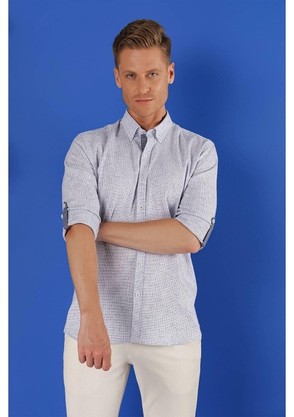 G 1555 Slim Fit Koyu Mavi Klasik Gömlek fiyatları