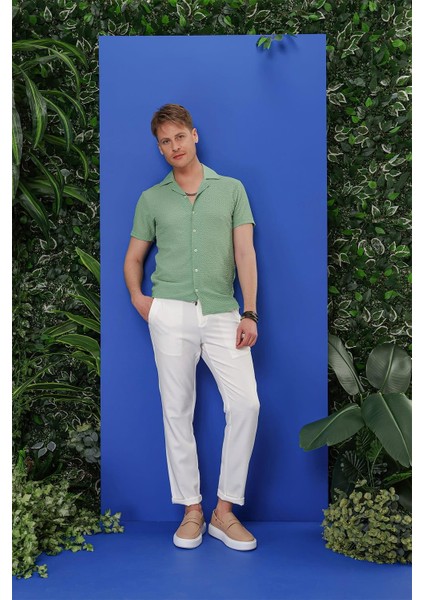G 1536 Slim Fit Yeşil Klasik Gömlek fırsatları