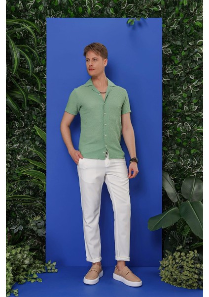 G 1536 Slim Fit Yeşil Klasik Gömlek indirimleri