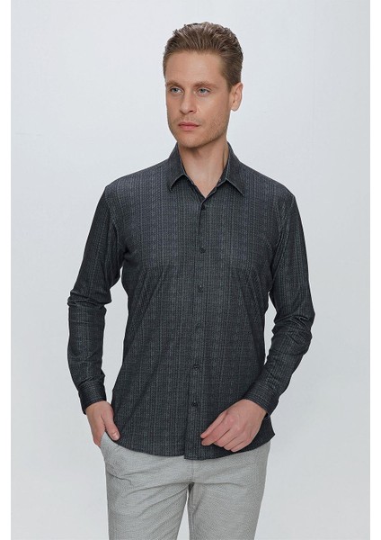 G 1525 Slim Fit Siyah Spor Gömlek fiyatları