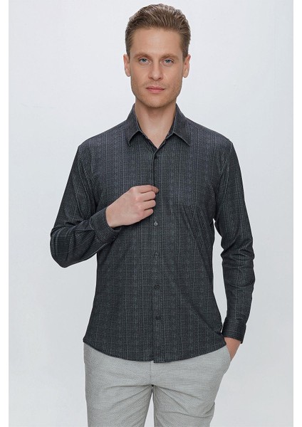 G 1525 Slim Fit Siyah Spor Gömlek fırsatları
