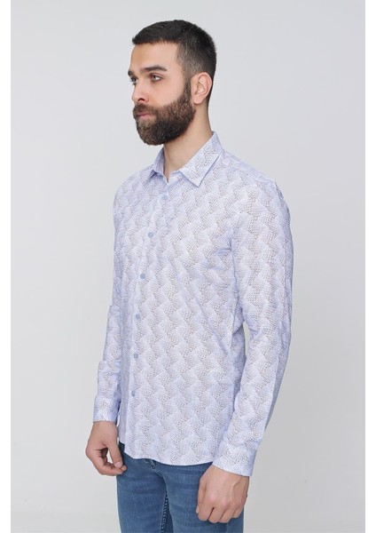 G 1488 Slim Fit Mavi Spor Gömlek fiyatları