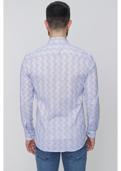 G 1488 Slim Fit Mavi Spor Gömlek fırsatları