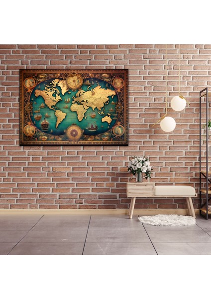 Dünya Haritası Kanvas Tablo - Dünya Haritası Kanvas Duvar Sanatı Tarih fiyatları