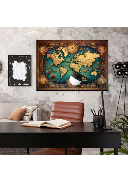 Dünya Haritası Kanvas Tablo - Dünya Haritası Kanvas Duvar Sanatı Tarih modelleri