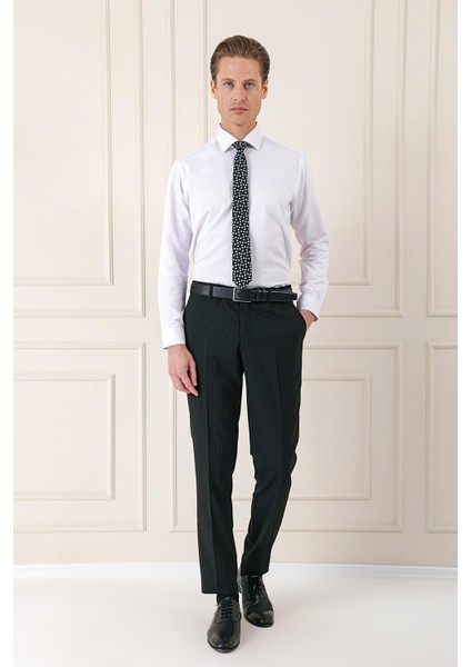 Gk 718 Slim Fit Dokulu Pamuklu Klasik Beyaz Gömlek fiyatları