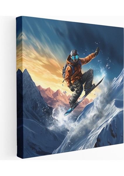 Mükemmel Snowboard Yapılı Dijital Kanvas Tablo