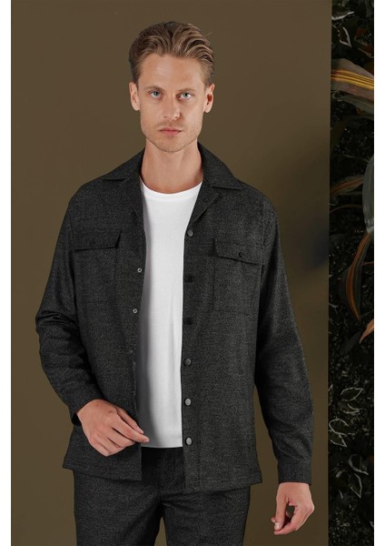 G 1560 Slim Fit Siyah Klasik Gömlek modelleri