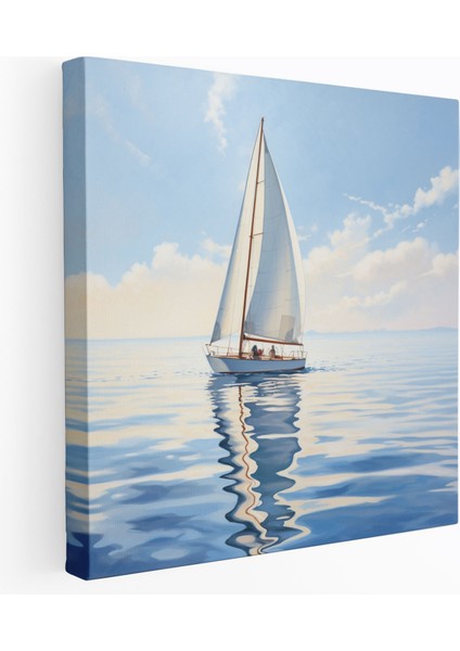 Deniz Yelkenli Tablo - Sessiz Deniz Duvar Dekorasyonu Duvar Sanatı