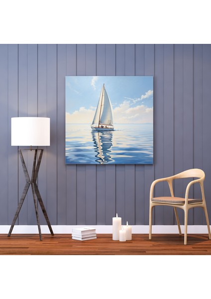 Deniz Yelkenli Tablo - Sessiz Deniz Duvar Dekorasyonu Duvar Sanatı fiyatları