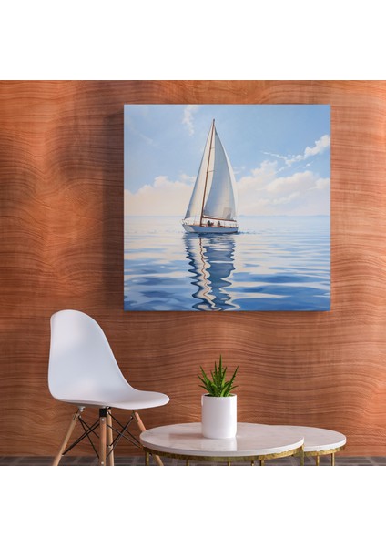 Deniz Yelkenli Tablo - Sessiz Deniz Duvar Dekorasyonu Duvar Sanatı modelleri