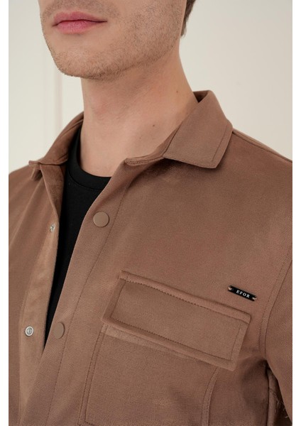 G 1578 Slim Fit Camel Klasik Gömlek indirimleri