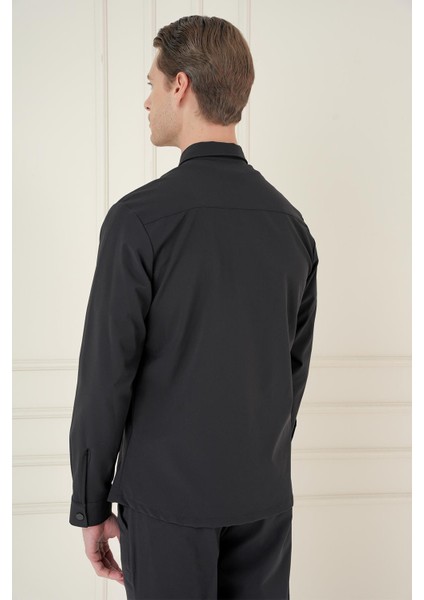 G 1582 Slim Fit Siyah Klasik Gömlek fırsatları