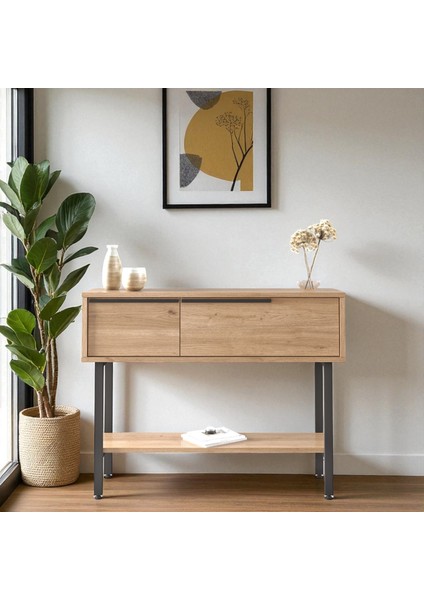 Dresuar Antre Hol Kapaklı 100CM Metal Ayaklı Sepet