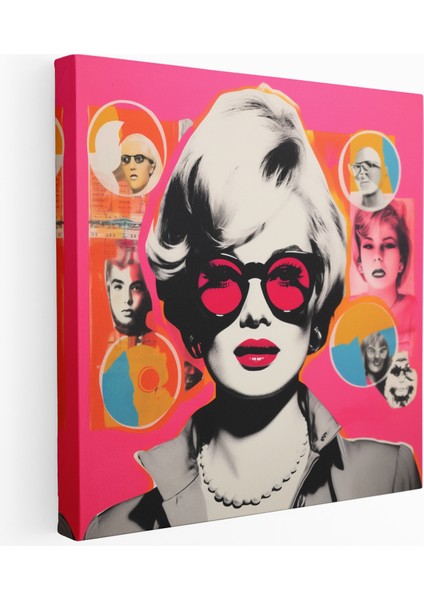 Warhol'un Ilham Aldığı Pop Art Montaj Kanvas Tablo Baskı
