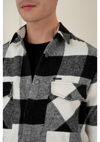 G 1579 Slim Fit Siyah-Beyaz Klasik Gömlek indirimleri