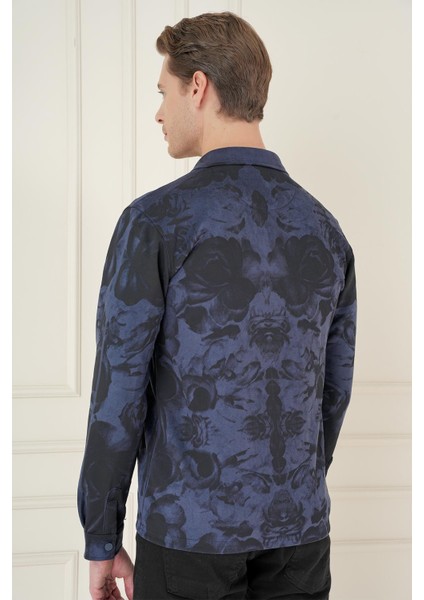 G 1578 Slim Fit Lacivert Klasik Gömlek fırsatları