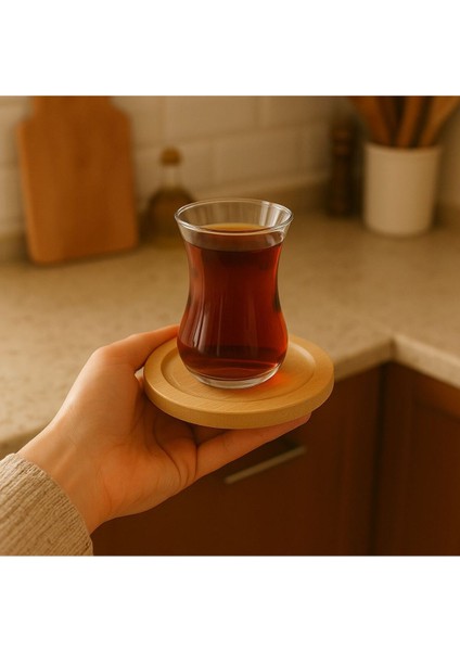 6'lı Bambu Çay ve Kahve Bardağı Altlığı modelleri