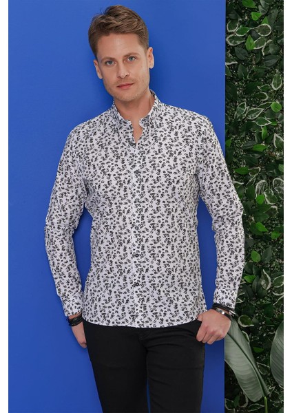 G 1546 Slim Fit Beyaz Klasik Gömlek fiyatları