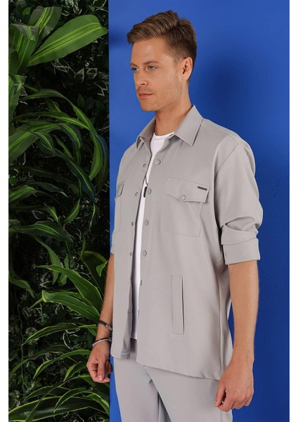 G 1534 Slim Fit Gri Klasik Gömlek fiyatları