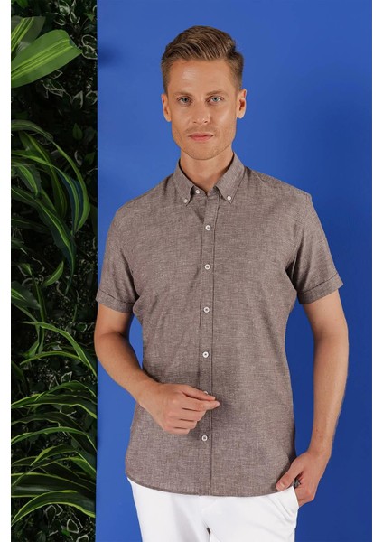 G 1556 Slim Fit Füme Klasik Gömlek modelleri