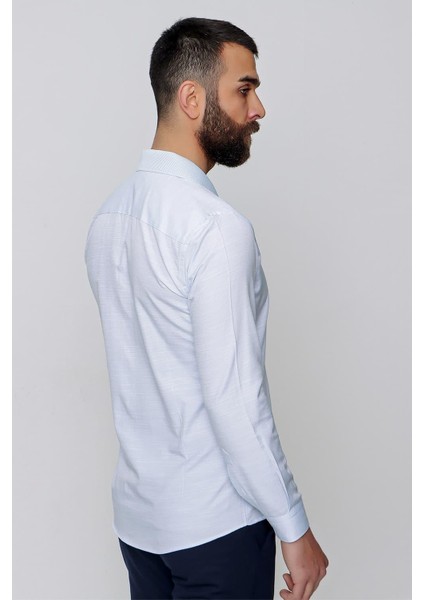 G 1491 Slim Fit Açık Mavi Spor Gömlek fırsatları