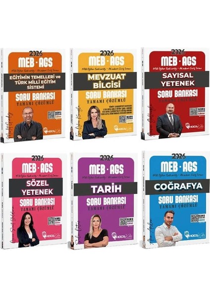 Hocakafası 2026 Meb-Ags Tüm Dersler Soru Bankası 6 Lı Set