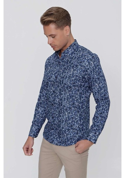 G 1521 Slim Fit Lacivert Spor Gömlek fiyatları