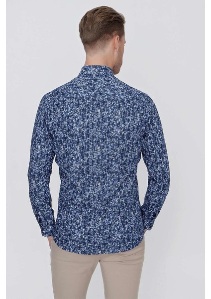 G 1521 Slim Fit Lacivert Spor Gömlek fırsatları