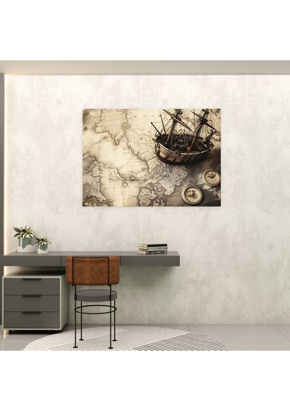 Zamanın Ötesinde Seyahat Kanvas Tablo - Seyahat Kanvas Duvar Sanatı Nostalji Vintage Fotoğraf fiyatları