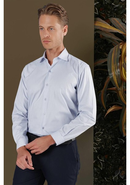 Gk 705 Slim Fit Mavi Klasik Gömlek fiyatları