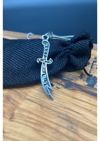 Hz. Ali Zülfikar Tasarımlı Çelik Kılıç Kolye | Paslanmaz Çelik Dini Erkek Kolye Unisex Kolye fiyatları